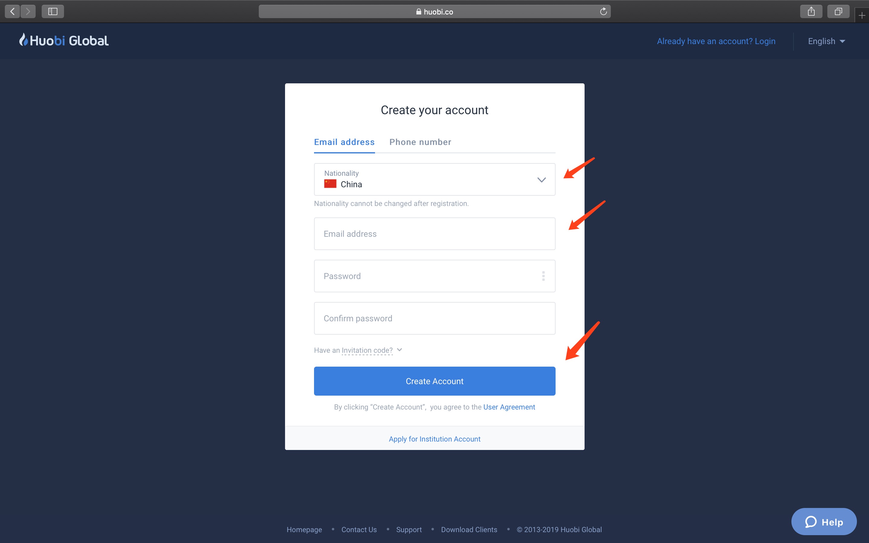 How to register Huobi contract account (Web page) – Help ...