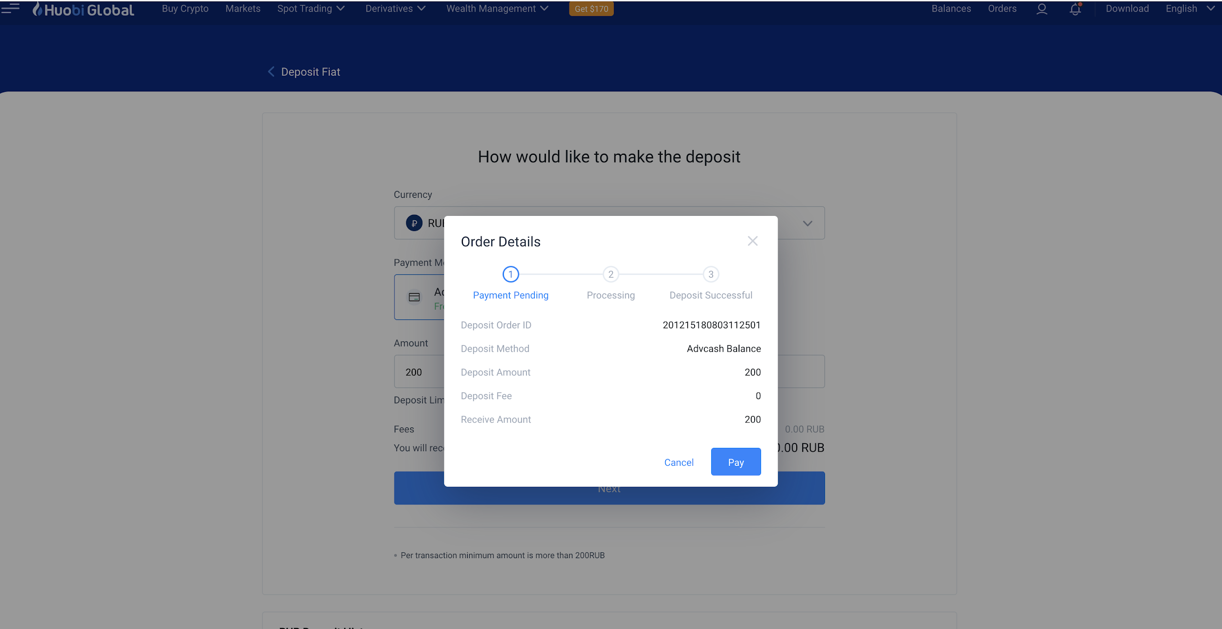 3.9 How to link your AdvCash Account to Deposit RUB?-Huobi ...